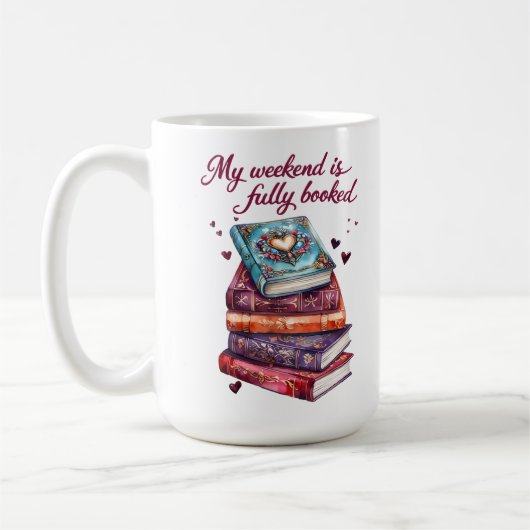 My weekend is fully booked コーヒーマグカップ (左)