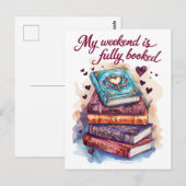 My weekend is fully booked ポストカード (正面/裏面)