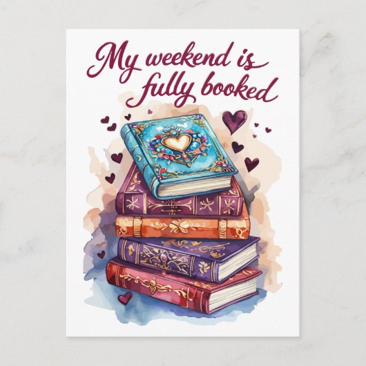 My weekend is fully booked ポストカード (正面)