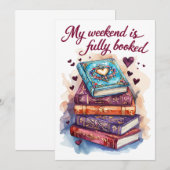 My weekend is fully booked 招待状 (正面/裏面)