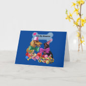 My Weenies Love Blue Matching Envelopes カード (黄色い花)