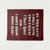 My Wife and My Faults タペストリー (正面(横))