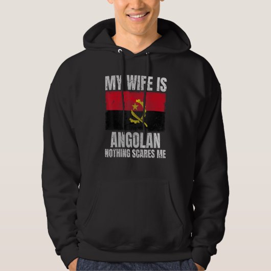 My Wife is Angolan Print for Husband Angola Angola パーカ (正面)