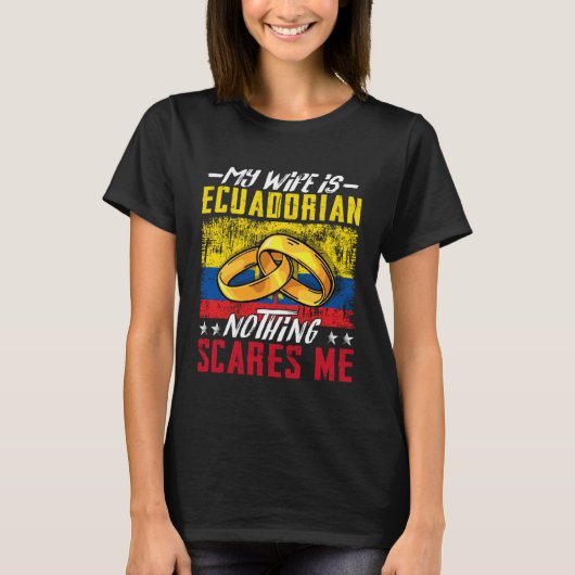 My Wife Is Ecuadorian Republic of Ecuador Roots Fl Tシャツ (正面)