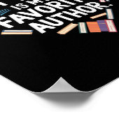 My Wife Is My Favorite Author Apparel Saying Valen ポスター (角)