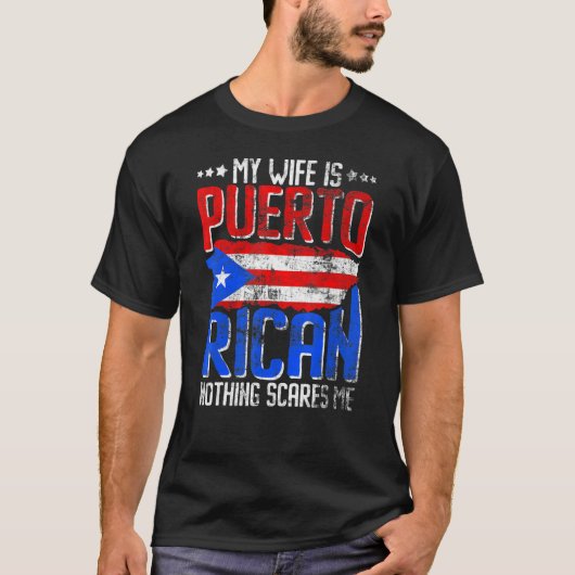 My Wife Is Puerto Rican Puerto Rico Hispanic Herit Tシャツ (正面)