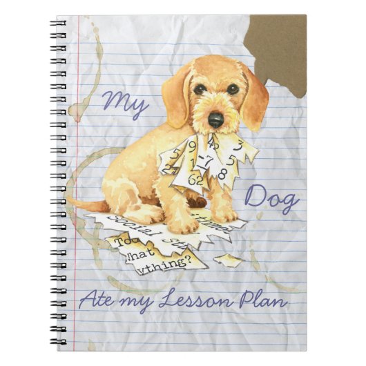 My Wirefold Dachshand 食べ My Lesson Plan ノートブック (正面)