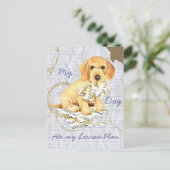 My Wirefold Dachshand 食べ My Lesson Plan ポストカード (スタンド正面)