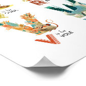 My Woodland Animal Alphabet教育ポスター ポスター (角)