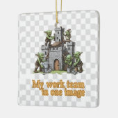 My Work Team Funny Goblin Humor ceramic セラミックオーナメント (左)
