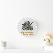 My Work Team Funny Goblin Humor clock ラウンド壁時計 (ホーム)