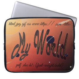 「My World」ノートパソコン ラップトップスリーブ