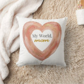 My World Mom Painted Heart クッション (ブランケット)