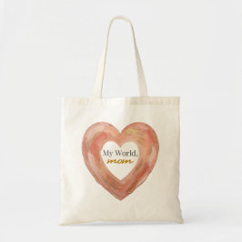 My World Mom Painted Heart トートバッグ