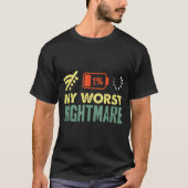 My Worst Low Battery Funny Gamers Humor Men  Tシャツ (正面)