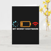 My Worst Scary Night Funny Pc Gamers Gaming Nerds  カード (黄色い花)