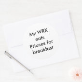 My WRX 食べ Priuses for breakfast ラウンドシール (封筒)