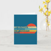 My Youngest Daughter Is My Favorite Child Funny Pa カード (黄色い花)