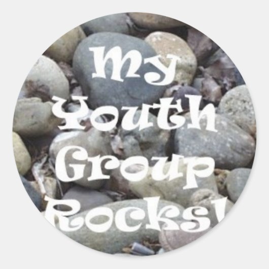 My Youth Group Rocksスタンプ ラウンドシール (正面)
