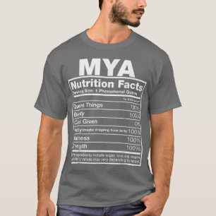 Mya栄養ファクトMya名前誕生日 Tシャツ
