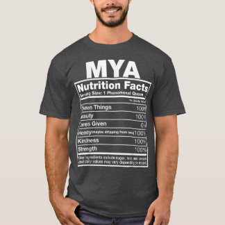 Mya栄養ファクトMya名前誕生日 Tシャツ