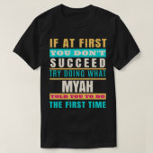 MYAH Personalized Name  MYAH First Name  Tシャツ (デザイン正面)