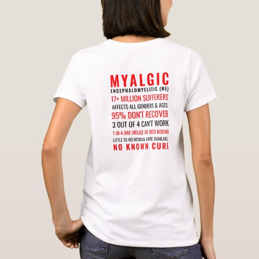 Myalgic Encephalomyelitis (ME) Stats Tシャツ (裏面)