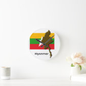 Myanmar Runde Wanduhr ラウンド壁時計 (ホーム)