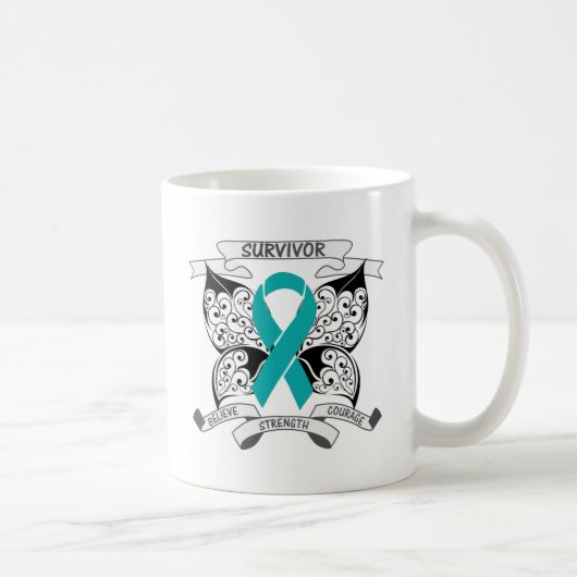 MyastheniaのGravisの生存者の蝶 コーヒーマグカップ (右)