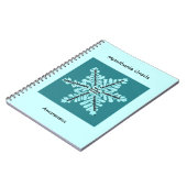 MyastheniaのGravisの認識度のティール(緑がかった色)のロゴのノート ノートブック (左側)