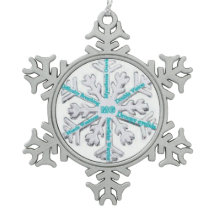 MyastheniaのGravisの認識度のティール（緑がかった色） PewterOrnament