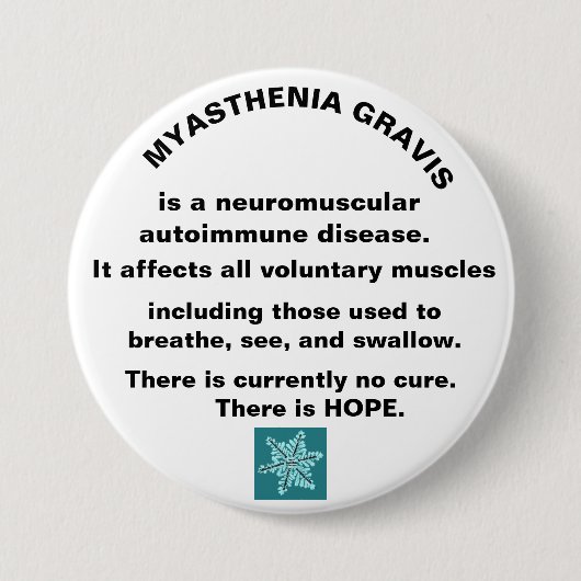 MyastheniaのGravisの認識度 缶バッジ (正面)