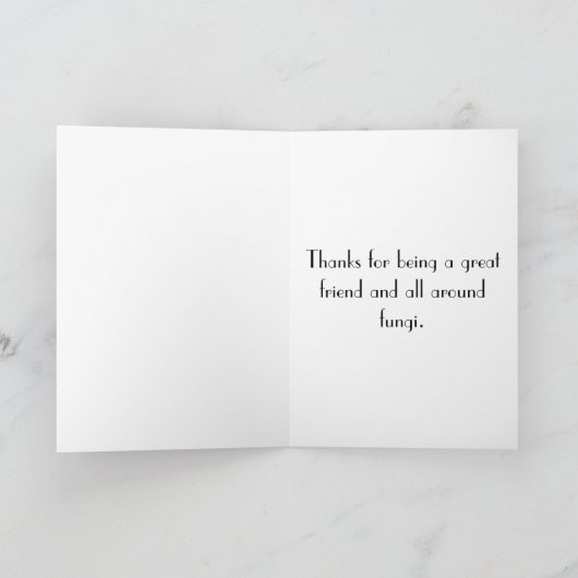 Mycelium Fun Mushroom Greeting Card カード (内部)
