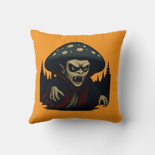 MycoVamp- Bleeding Tooth Fungi "orange" クッション (裏面)