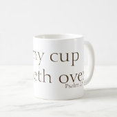 … MyCupRunnethOver。 賛美歌の23:5 (KJV) コーヒーマグカップ (正面右)