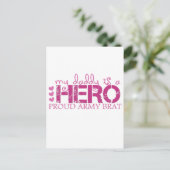 mydaddyisaheroproudarmybratの複数形 ポストカード (スタンド正面)