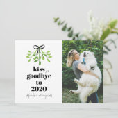 MydletoeキスGoodbye 2020 DoOverおもしろい犬写真 シーズンカード (スタンド正面)