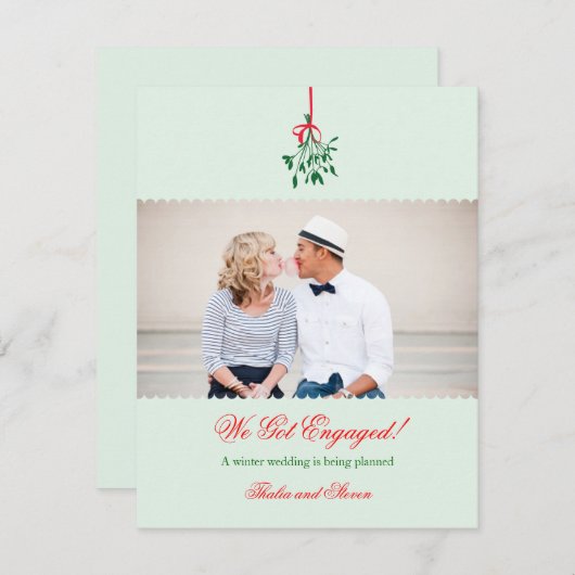 Mydletoe婚約写真発表 案内状 (正面/裏面)