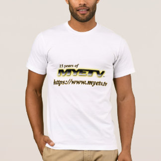 MYETVの男性のためのキャンバスジャージーTシャツ – 15年 Tシャツ