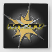 MYETVクロック スクエア壁時計 (正面)