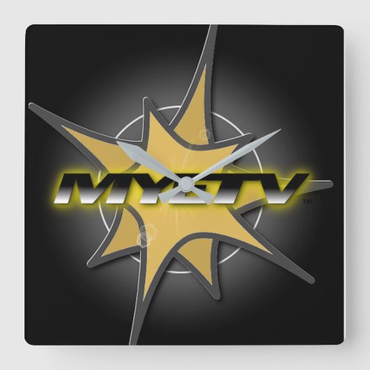 MYETVクロック スクエア壁時計 (正面)