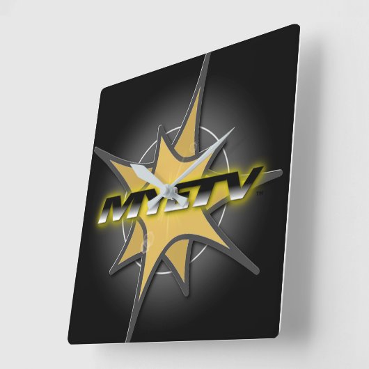 MYETVクロック スクエア壁時計 (傾斜)