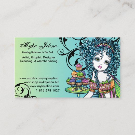 Myka Jelinaの芸術の名刺 名刺 (正面)
