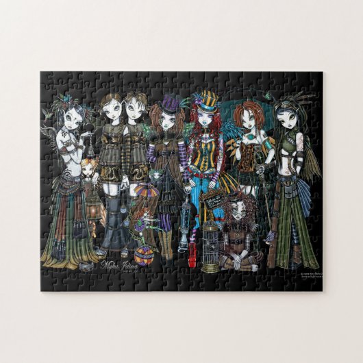 Myka Jelinaゴシック様式Steampunkの種族の妖精のパズル ジグソーパズル (横)