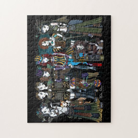 Myka Jelinaゴシック様式Steampunkの種族の妖精のパズル ジグソーパズル (縦)