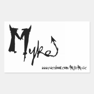 Myke Name Rectangleステッカー 長方形シール