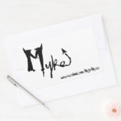 Myke Name Rectangleステッカー 長方形シール (封筒)