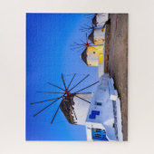 Mykonosのパズル、ギリシャの島 ジグソーパズル (縦)