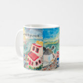 Mykonosの日没のコップ コーヒーマグカップ (正面左)