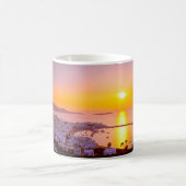 Mykonos、ギリシャの日没 コーヒーマグカップ (中央)